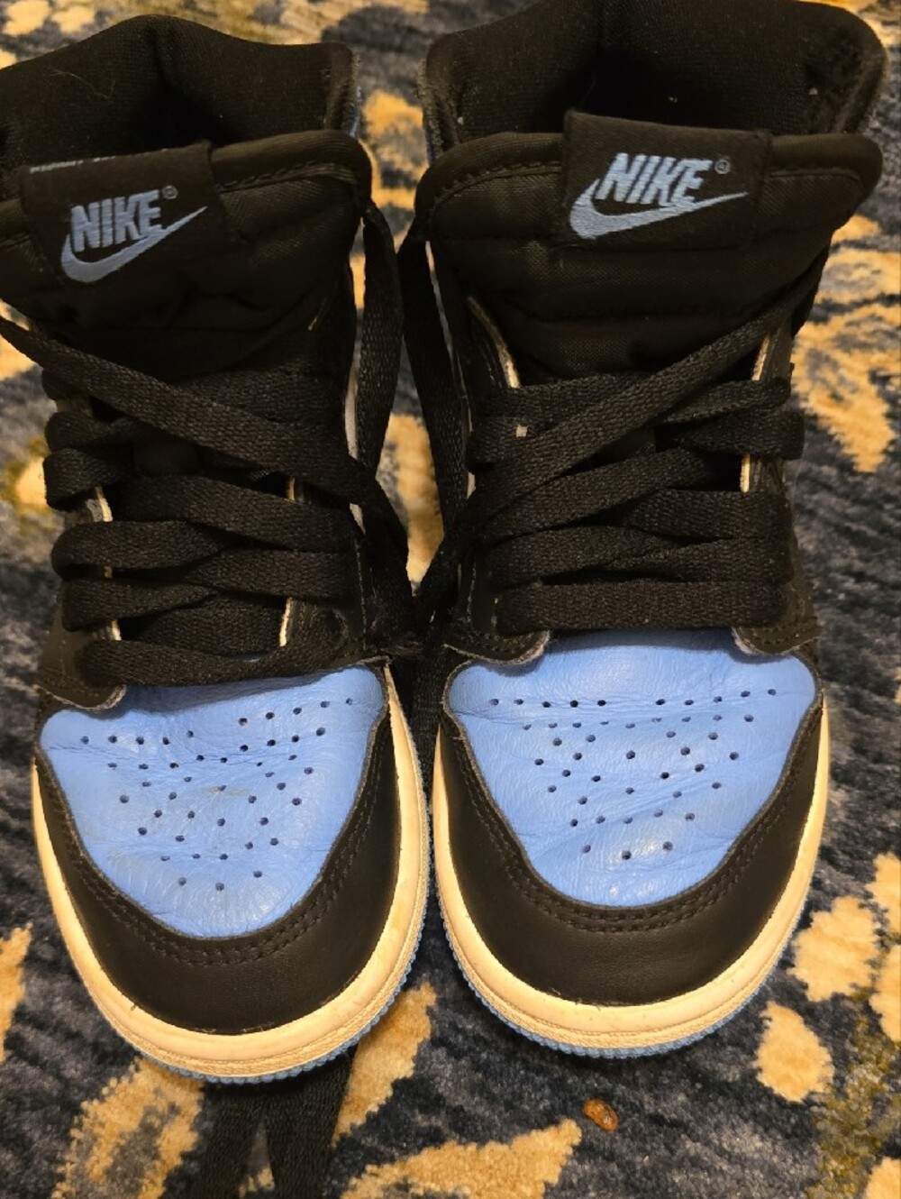 Nike Kids High-Top Sneakers — Black/White/Blue - Picture 2 of 6